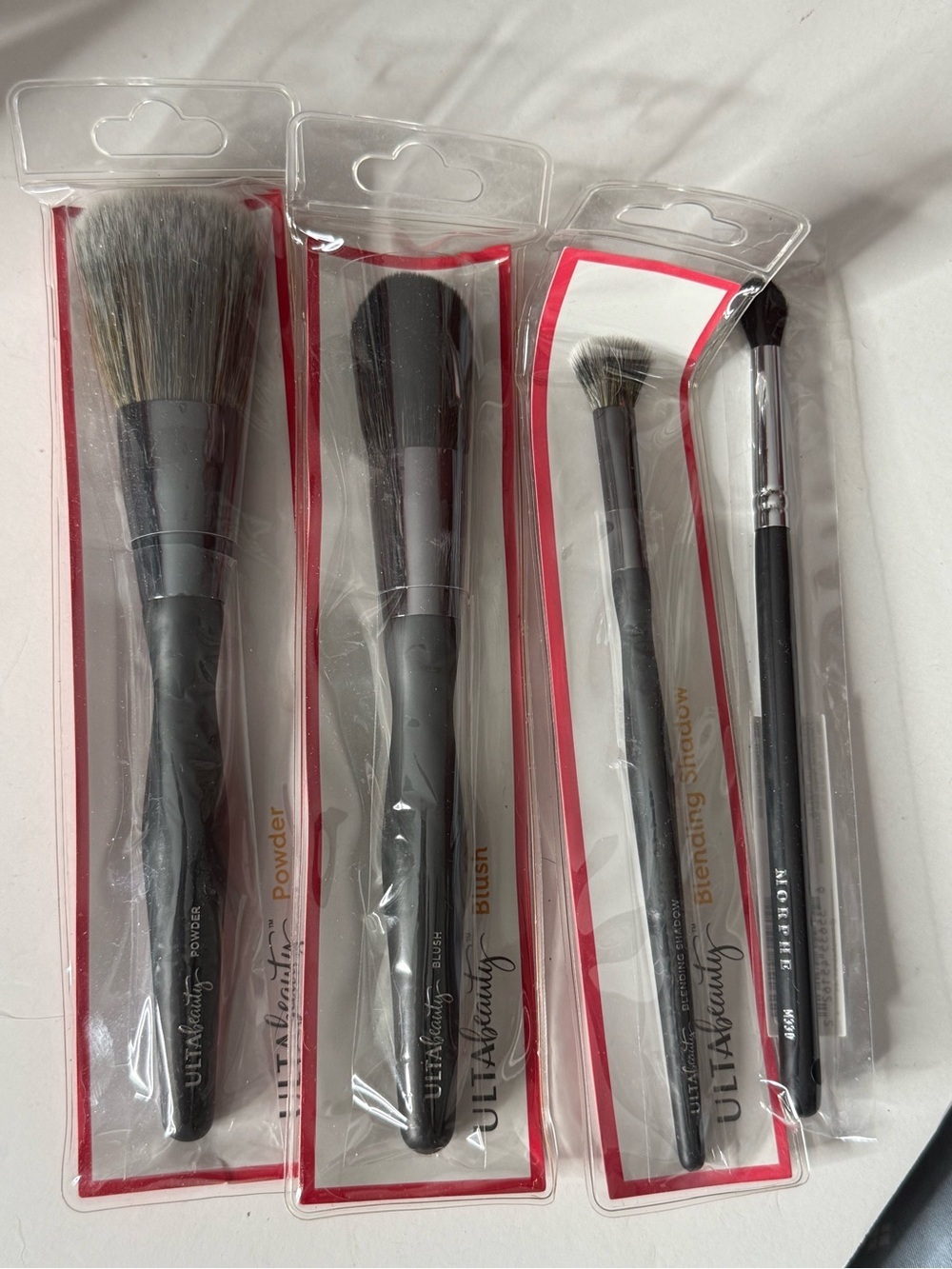 Ulta Beauty Makeup Brush Set - Black Handles, Gray Bristles